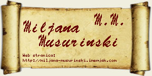 Miljana Mušurinski vizit kartica